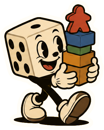 Dado de La Mazmorra con meeples